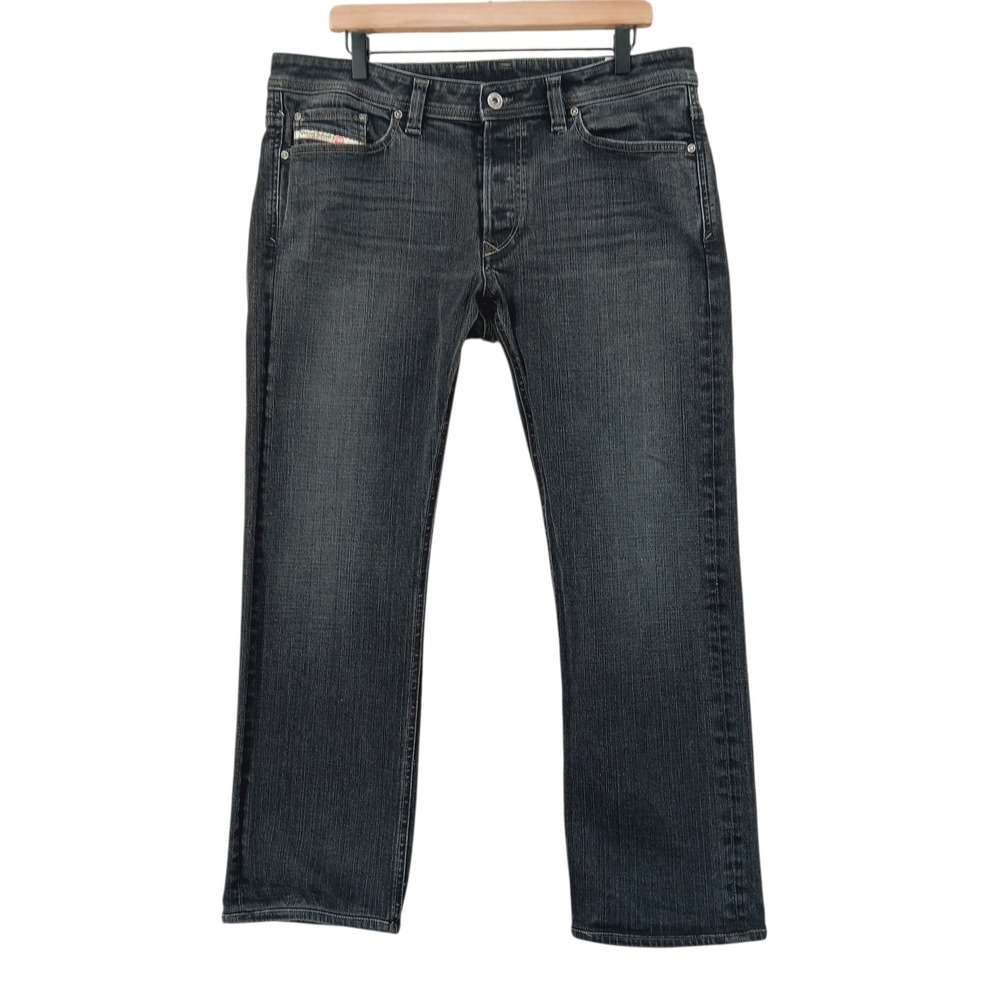 Diesel Viker Jeans Mens 36x28 (Tag 34x32) Dark Straight Button Fly Stretch 0RUS3